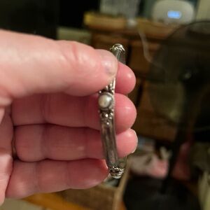 Elegant Silver Pearl Bracelet